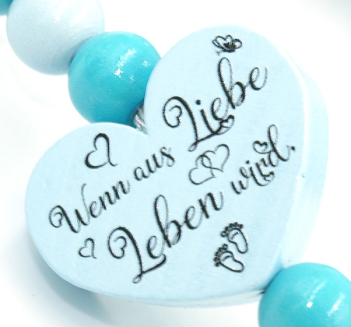 Schnullerkette mit Namen - Wenn aus Liebe, Leben wird... "Roman"